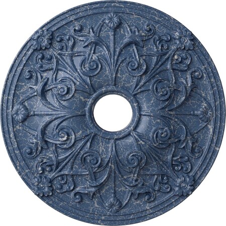 Ekena Millwork Jamie Ceiling Medallion (Canopies up to 3 7/8"), 23 5/8"OD x 3 7/8"ID x 2 1/8"P, Americana Crackle CM23JAAMC